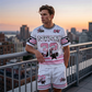 🔥50% RABATT HALVT PRIS👕🧍Herr Kortärmad 2-Delad Set ☀️Sommar tvådelat fritidsset