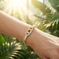 🔥⏰50% RABATT HALVT PRIS⏰🔥 Dam Guldfärgat Kubiskt Zirkonia Kedjearmband 📿 Glimmande smycke till alla tillfällen ✨