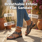 👡 TIDSBEGRÄNSAT 50% RABATT! 💥 Damernas Etniska Platta Sandaler – Tårring, Andningsbar, Halkfri ✨