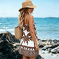🏖️ Boho miniklänning med tropiskt bladtryck – luftig, romantisk & perfekt för strandsemestern, festivalen & sommarfesten 🌴