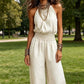 ✨🔥 Dam Elegant Ryggfri Halsringad Jumpsuit