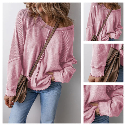 📢📢 50 % RABATT!! ⏰ Casual rundhalsad topp med lång ärm – andningsbar, skön & perfekt för svala dagar & mysiga kvällar 🌸
