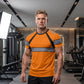 🔥Exklusivt 50% RABATT | Herr 3-Pack Kylande Träningströjor | Andningsbara Fuktavledande Gymtoppar | Dynamisk Kontrast Kortärmade T-Shirts för Löpning & Träning