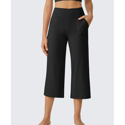 👖 50% RABATT NU! 🌿 Dambyxor med Vida Ben & Korta Ben – Sidfickor & Andningsbart – Mångsidigt & Bekvämt för Alla Tillfällen ☀️