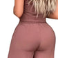 🎁Nyheter 50% RABATT💥 Dam Ärmlös Topp & Byxor 2-delat Set