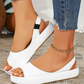 🔥 50% RABATT! 👡 Dam Platå-Sandaler ✨ Glänsande Design, Öppna Tår & Sportig för Sommar och Vardag