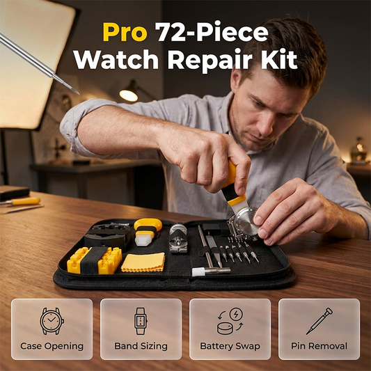 ⌚ 50% RABATT NU! 🔧 PRO 72-DELARS KLOCKREPARATIONSKIT – För Boett, Armband & Batteri – Perfekt för Hemmabruk & Profis 🛠️