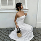 🎉 Rea 2026 – Över 46 000 sålda!💞 Off-shoulder-klänning med prickmönster för damer – tidlös charm möter modern elegans 🌸