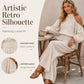 🎉 BEGRÄNSAD TID 50% RABATT! 🌸 Damtopp med kall axel & halsringning + Byxor med vida ben – Boho-elegans & linnelikt andningsbart material ✨