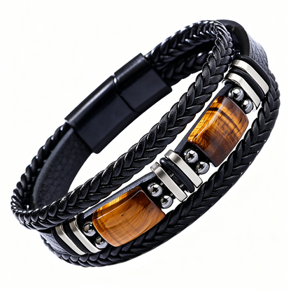 🌟 50% RABATT ✨ Flätat PU-läderarmband, snygg look för män & kvinnor 💎