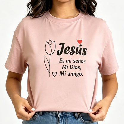 🎉 BEGRÄNSAD TID: 50 % RABATT! 👕 T-shirt med ”Faith Letter”-tryck – Mjuk inspiration till vardagen ✨