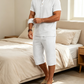 👕 50% RABATT NU! 🩳 Herr Sommarskjorta & Trekvartbyxor Set – Lätt, andningsbart & strandredo – Perfekt för semester & casual utflykter ☀️