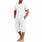 👕 50% RABATT NU! 🩳 Herr Sommarskjorta & Trekvartbyxor Set – Lätt, andningsbart & strandredo – Perfekt för semester & casual utflykter ☀️