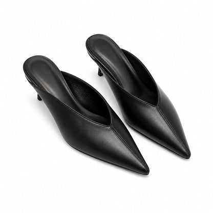 👡 50% RABATT! 🌸 Dameleganta spetsiga mules med V-ringning – Fina, luftiga & stilfulla – Perfekta för vardag, kontor & speciella tillfällen ✨