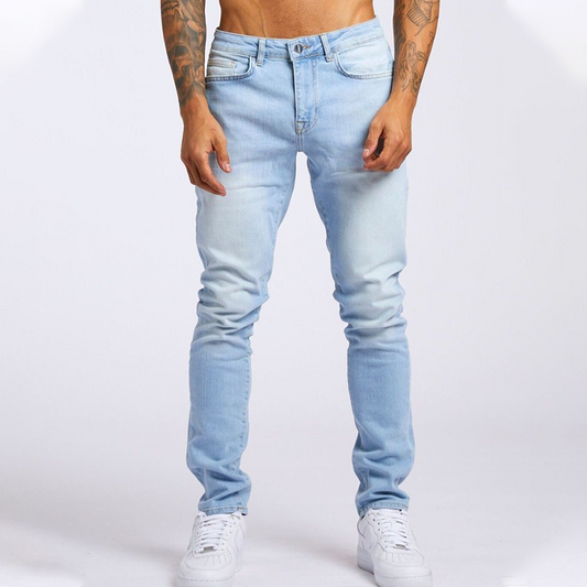 👖 50 % RABATT NU! ✨ Jeans med hög elasticitet för män – fyrvägstöjning, slank silhuett & heldagskomfort – perfekt för aktiv vardag 💪