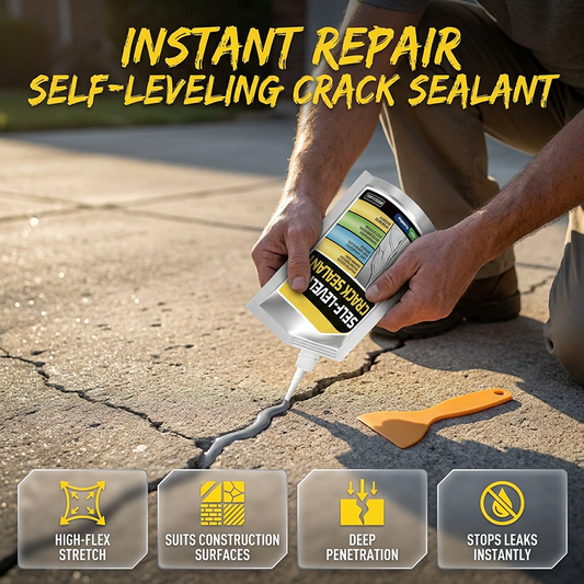 🏠 50 % RABATT! ✨ Självutjämnande spricktätningsmedel för betong – Täcker sprickor smidigt 🛠️