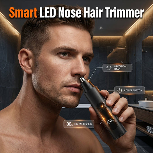 👃 50% RABATT NU!!⏰Laddningsbar Elektrisk Näshårtrimmer med LED‑display, skonsam trimning, lång batteritid, kompakt för resor🔋🔥