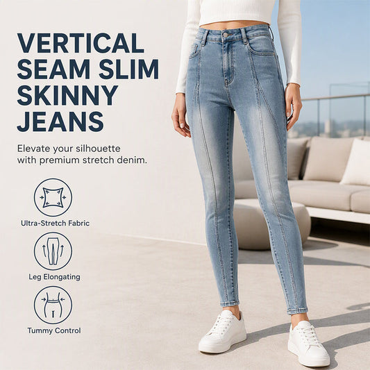 👖 Dam Högmidjade Jeans – Figursmickrande Stretch-Jeans med Bekväm Passform för Vardag och Fritid
