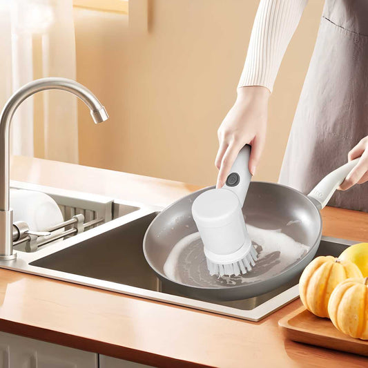 🛁 50% RABATT!!! 🧼 Handhållen badrumsrengöringsborste 5‑i‑1 (premiumkvalitet), rengör flera ytor effektivt 🧽✨