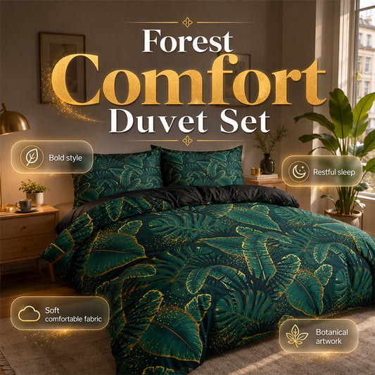 🌴50% RABATT⏰ Tropiskt palmblad sängklädsset – sommarkänsla, mjukt och bekvämt för god sömn🛏️