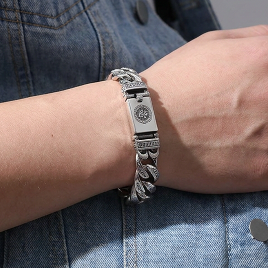📿 Spara 50%! ✨ Herrarnas Retro Mantra-armband – Sexstavig design, stilfullt & meningsfullt ✨