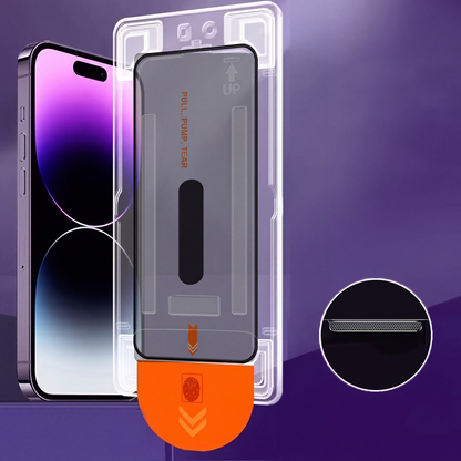 📱 50% RABATT ✨ Integritetsskyddat härdat glas, automatisk dammborttagning, insynsskydd