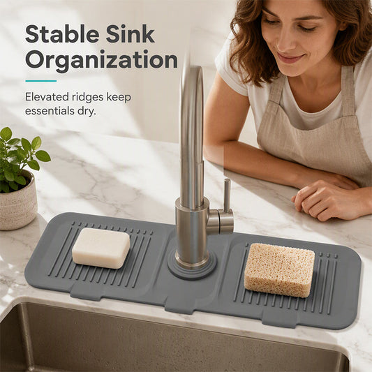 🚰50% RABATT⏰ Stänkskydd kranmatta, absorberar vatten, skyddar bänkskiva💦