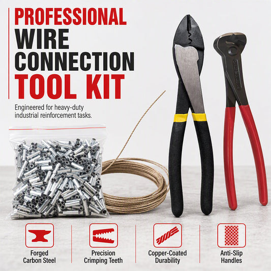 🔩 50% RABATT! ⚙️ 4-delat Ståltrådskopplingsset – Robust, mångsidigt & enkelt att montera ✨