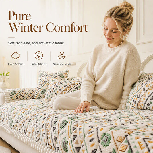 🔥 50% Rabatt! 🛋️ Plysch Sofaöverdrag – Varmt, halkfritt softatäcke för mysiga höst- & vinterdagar