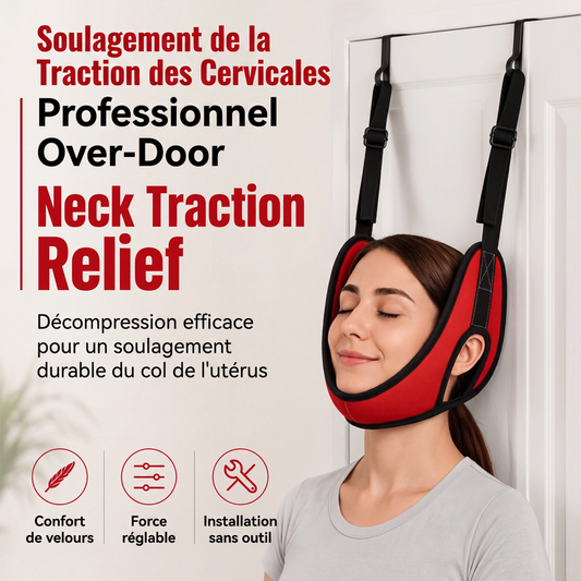 🚪💆 50% RABATT ! ⚕️Cervikal dragapparat för dörr – Bekväm kudde & lugnande stretchning hemma