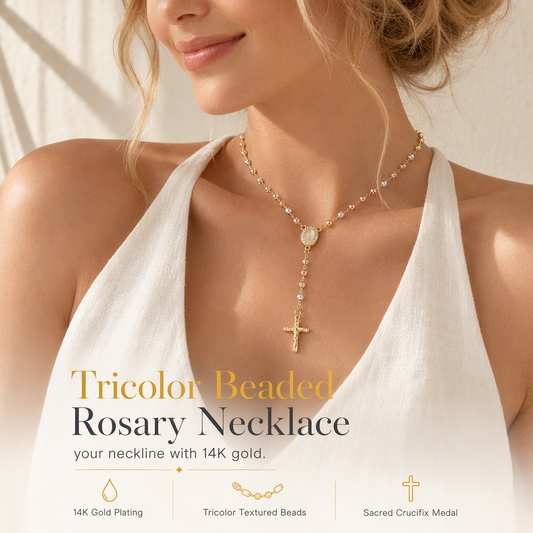 ✝️📿50% RABATT✨Retro korshalsband, elegant smycke med pärlor