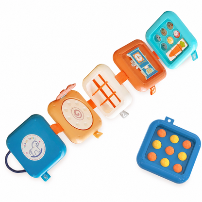 🧸 Spara 50%! ✨ Sensorisk Aktivitetsboll – Mångsidig & bärbar aktivitetskub 🎈