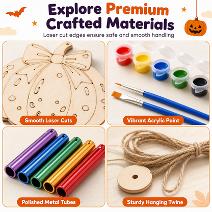✨🎃 1+1 GRATIS!! 🎃✨ Halloween-pysselkit i trä – Kurbits | DIY-vindspel