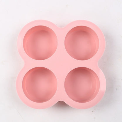 🍰50% RABATT🥧3-hålsform 10 cm rund cylindrisk silikonform för DIY-bakning – regnbågstårta och pizza🧁