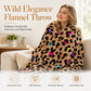🛌50% RABATT🐆Ultramjuk Filt med Leopardmönster, varm och mysig för hemmabruk🧶