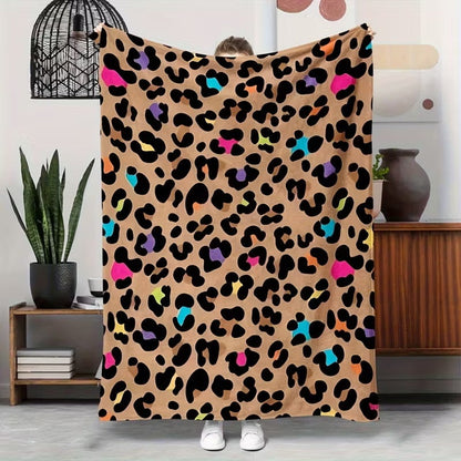 🛌50% RABATT🐆Ultramjuk Filt med Leopardmönster, varm och mysig för hemmabruk🧶