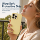 🤍✨50 % RABATT📱Flytande silikon mobilfodral med magnetring, repfri flockning, mjukt grepp, lätt 40g