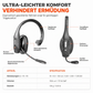 🔇50% RABATT🎧Trådlöst callcenterheadset, Bluetooth med ENC‑brusreducering & automatisk parkoppling🔊