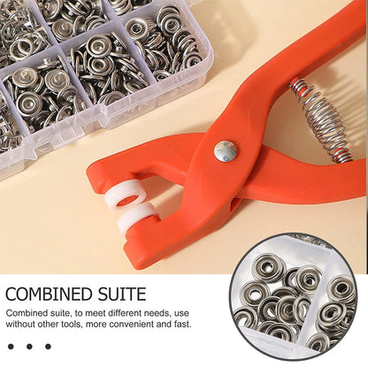 🧷 50% RABATT NU!Söm-fri knappknipsats för tryckknappar, inget nål och tråd behövs för att fästa knappar ✂️