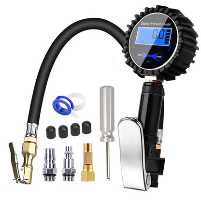 🚗 50% RABATT 💨 Digitalt däckpumpset med tryckmätare, kontrollera & fyll däcktryck enkelt 🔧