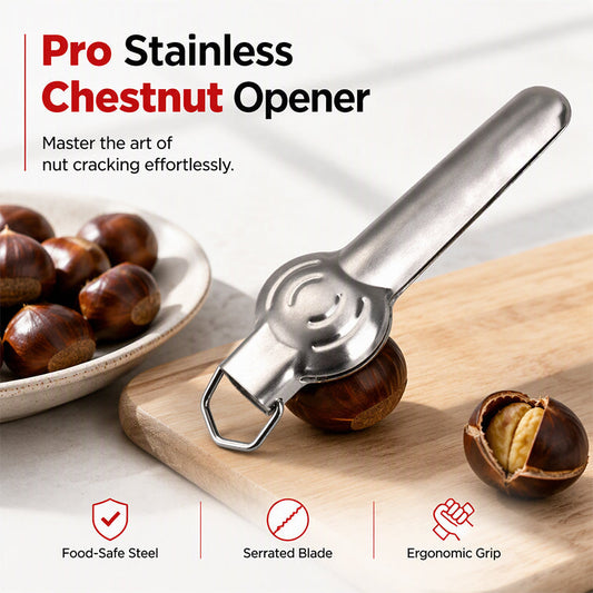 🌰 50% RABATT! 🔧 Hävarmassisterad nötknäppare i rostfritt stål, knäck kastanjer direkt och enkelt ✨