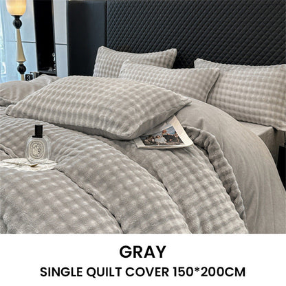 🛏️ 50 % RABATT NU! ✨ Vinterfluffigt mjölkvelour-sängklädesset – ultramjukt termiskt design med modernt broderi för mysiga sängkläder 🏠❄️