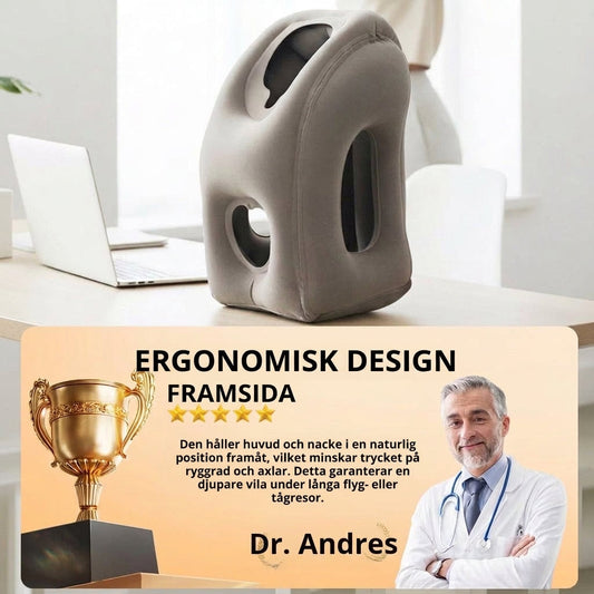 📢📢50% RABATT NU!! ⏰ Bärbar, uppblåsbar, ergonomisk resekudde: njut av en bekväm natts sömn när som helst, var som helst 🧳💤