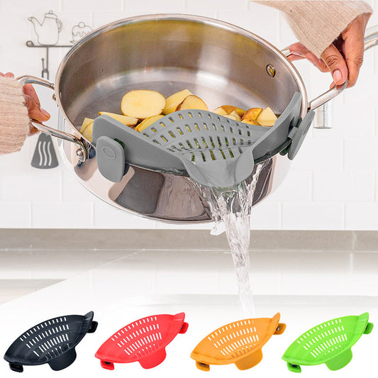 💧 50 % RABATT 🍳 Påklämbar silikonsil för kastruller och stekpannor, flexibel silikon, praktisk i köket ✨