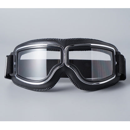 🏍️ 50% RABATT! ✨ Retro Motorcykelglasögon & Vindtäta Körglasögon för Cruiser & Moped/Cross 🕶️