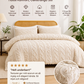 ✨50% RABATT NU! !✨3-delad sängset i tuftat tyg med utskuren mönster🛏️