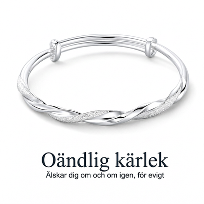 🌀 50% RABATT! ✨ Oändlig Mobius-armring, mjukt glidande justerlås, dubbel texturbeläggning, elektropäterad och bleknar inte