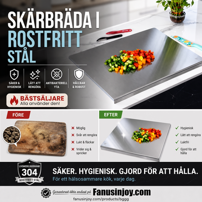 ⏳50 % rabatt under en begränsad tid💥suitiifamily™ Oumbärligt köksredskap! 🥩🥦Säkerare, renare och bekvämare!💥Skärbräda i 304 rostfritt stål