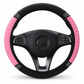 🚗50% RABATT! ✨ Steinsäte rattskydd i vadderat PU-läder, gnistrande detaljer för en glamorös bilinteriör ❤️⭐