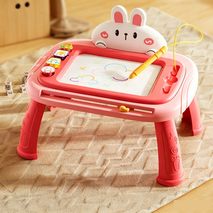 📢📢 50% OFF🎨Kids Magnetic Drawing Board – Colorful Erasable Doodle Pad with Pen & 4 Stamps